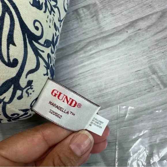 Gund Marabella 320562 Blue Corduroy Paisly Bear Stuffed Animal Toy with tag - Picture 6 of 13